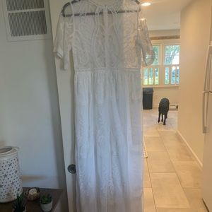 Maternity white dress - can be bridal or shower